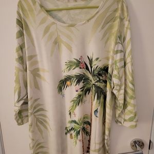 Coral Bay Flamingo & Palms Holiday Tunic XL